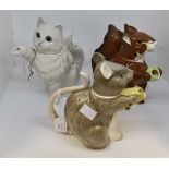 Beswick teapots to include designs; Mouse, Cat,