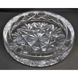 Whitefriars cut glass conference ash tray, 8½" approx,