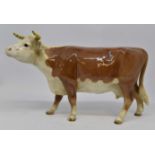 Beswick statue of a Hereford cow, second version, designer A Gredington,