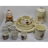 Assorted children's ceramics including; Bunnykins and Coalport,