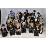 Royal Doulton Dickens figures, full set of 24 characters including; Oliver Twist, Fagin, Uriah Heep,