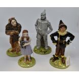 Royal Doulton Wizard of Oz figures to include; Dorothy, Tinman, Scarecrow,