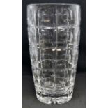 Whitefriars crystal vase, 10" high approx, pattern number C29.