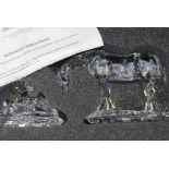 Four Waterford crystal "Horse Collection" figurines, to include; "Mother and Foal", heights 11.5cm