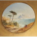 A 19th cent oil on canvas J B Payne entitled Bay of Naples  Christies stencil verso