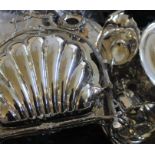 A collection of silver plated tableware, to include; a silver plated mechanical folding two