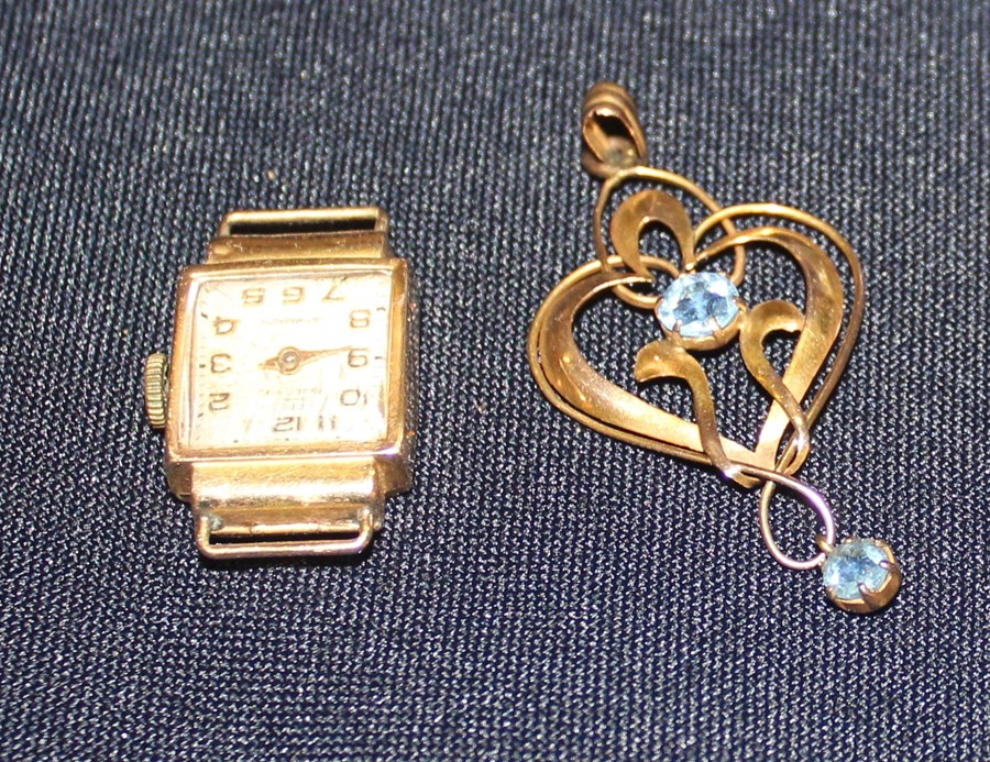 A Fric 18ct. gold ladies' wrist watch, manual movement, having signed silvered rectangular Arabic