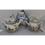 Three 18th century Chinese teapots