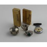 A Dunhill Rollagas gold plated lighter, c.1970, base impressed "US.RE24163 Patented", together
