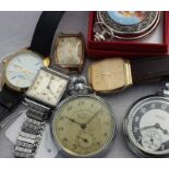 A collection of wrist and pocket watches. (7)