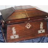 William IV sewing box and contents