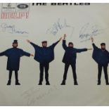 A Beatles autographed "Help" album sleeve, signed in ink by all four members of the band.