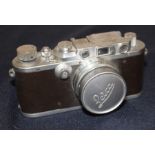 A Leica IIIa camera, No.251040 (1937), with Leitz Summitar f=5cm 1:2 lens, numbered 551825 (1940).