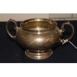 A Victorian twin handled silver circular bowl, by Edward & John Barnard, assayed London 1862, having