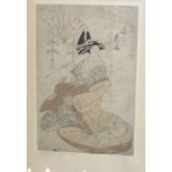 **TO BE COLLECTED**A collection of four 19th cent and later Japanese woodblock framed prints