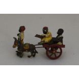 An early 20th century cold painted lead figures, in the style of Bergman. (3)