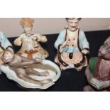 **REOFFER HANSONS ETWALL SALE 40/60**A collection of early 20th cent pottery nodding figures. (qty)