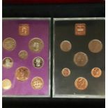 Tristan Da Cunha 7 Coin Set of Proof Gold plated 2010 One Crown x 4, 2011 One Crown x 2 with William