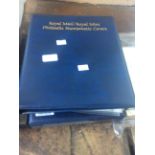 Three Royal Mail / Royal Mint philatelic Numismatic cover albums with contents, together with one