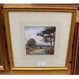 Michael Crawley (British, 20th Century), Carsington, signed, l.r., gouache, 16 by 15cm, framed