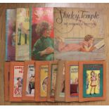Four Shirley Temple books including Stowaway and Poor Little Rich Girl, plus eight Ameliaranne