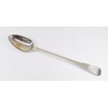 A George III Fiddle pattern basting spoon, engraved handle, IB, London, 1807, 3.82 ozt (118.9