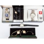 A collection of watches - to include Swiss Supreme Quartz wristwatch, boxed; a Seiko SQ50, boxed;