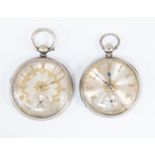 Two 19th Century keywind silver pocket watches