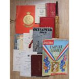 A collection of assorted ephemera to include: Oxford & Cambridge Sports dinner menus, signed, 18th