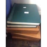 Windsor Sovereign slip cased stamp albums and GB contents (three volumes)