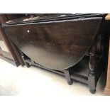 Late 17th Century / early 18th Century drop leaf gate table, oak