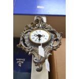 Late 19th Century French, gilt, bracket wall clock