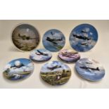 Assorted late 20th Century commemorative plates including Royal Doulton Heroes of the Sky, Royal