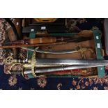 A selection of Oriental fantasy swords, replica Civil war swod, fantasy broad sword