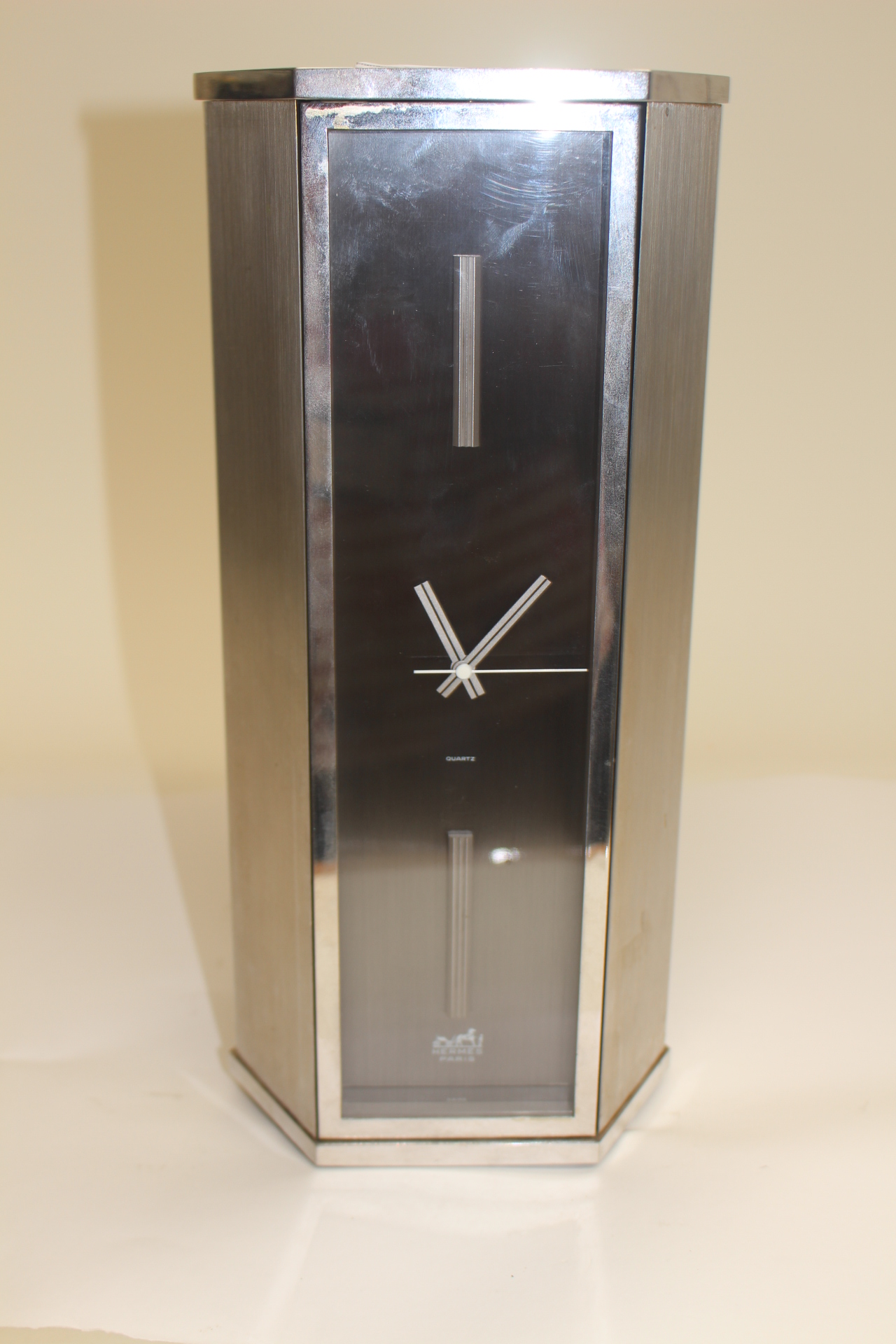 A Hermes Paris hexagonal weather station with 3 facets - clock, barometer and thermometer. Not - Image 4 of 4