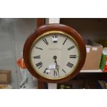 19th Century mahogany cased wall clock, Roman numerals, Michael Forrest Hathern?