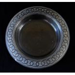 Rene Lalique clear glass decorated bowl. Diameter 35cm Chipped underside of rim.