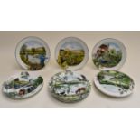 A collection of six Royal Doulton Collectors plates "Birds of the British Countryside" together with