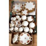 Royal Albert Old Country Roses dinner service, including covered tureens and platters