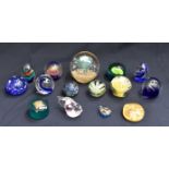 Assorted 20th Century decorative paperweights (majority glass) AF