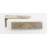 An Asprey and Co silver small letter opener and pen knife combo, 1926