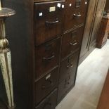 Two mid 20th century oak filing cabinets (2)