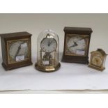 Two mid 20th Century Elliott mantle clocks, Mappin and Webb, KL Brown & Son, Doncaster, along with
