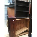 Seven 20th Century pine and mahogany book cases