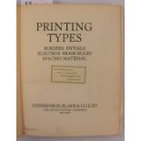 Printing Types: Composing Room Equipment, Sheffield: Stephenson, Blake & Co. Ltd., 1927, publisher's