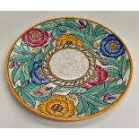 A Charlotte Rhead Crown Ducal ornamental plate, approx 32 cms diameter