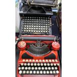 Two vintage type writer, Smith Premier and Corona