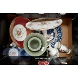 Assorted ceramics including Minton Tazza, Wedgwood Jasper ware vases (Q)