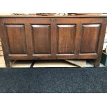 Early 18th Century oak four panelled coffer