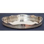 An electroplated oval gallery drinks tray